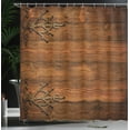 thumbnail image 4 of Ambesonne Antique Shower Curtain, Gothic Style Ornaments, 69"Wx84"L, Dark Rosewood, 4 of 5