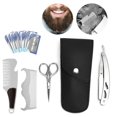thumbnail image 4 of Kit de Barbe 6 Pcs Couteau de Rasage Lame Brosse à Barbe Ciseaux Sac de Rangement Ensemble de Modélisation, 4 of 5