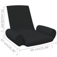thumbnail image 4 of vidaXL Chaise de Sol Pliante en Tissu Noir, 4 of 4