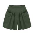 thumbnail image 4 of TRUBKH shorts for women athletic shorts for women linen shorts womens shorts casual bermuda shorts for women Green 6XL, 4 of 4