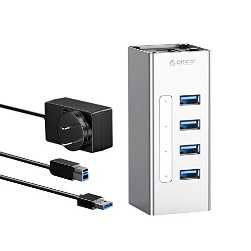 ORICO Powered USB HUB, 4 Ports Aluminum BC 1.2 Charging USB 3.0 