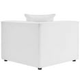 thumbnail image 5 of Lounge Loveseat Sofa, Fabric, White, Modern Contemporary Urban Design, Outdoor Patio Balcony Cafe Bistro Garden Furniture Hotel Hospitality, 5 of 7