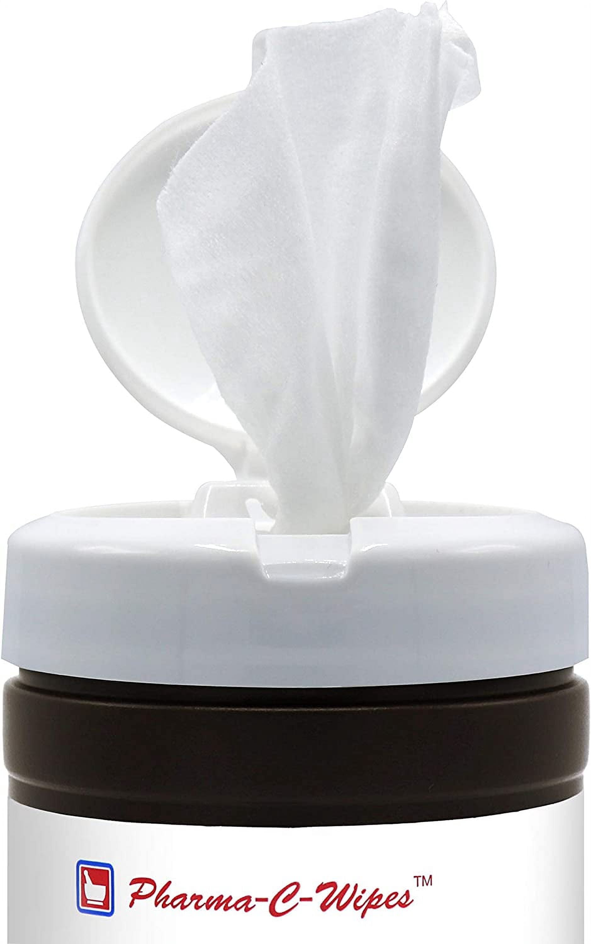 Pharma-C-Wipes 3% Hydrogen Peroxide Wipes, Antiseptic Skin WIpe, 5.6 Inches x 7 Inches, 40 Wipes per Canister, 6 Canisters