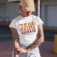 thumbnail image 2 of True Crime Junkie, Podcast Listener, Enthusiast or Lover Themed, Groovy Retro Wavy Text Merch Gift, Baby Blue T-Shirt, XL, 2 of 5
