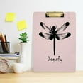 thumbnail image 6 of FMSHPON Dragonfly Pink Clipboard Hardboard Wood Nursing Clip Board and Pull for Standard A4 Letter 13x9 inches, 6 of 7