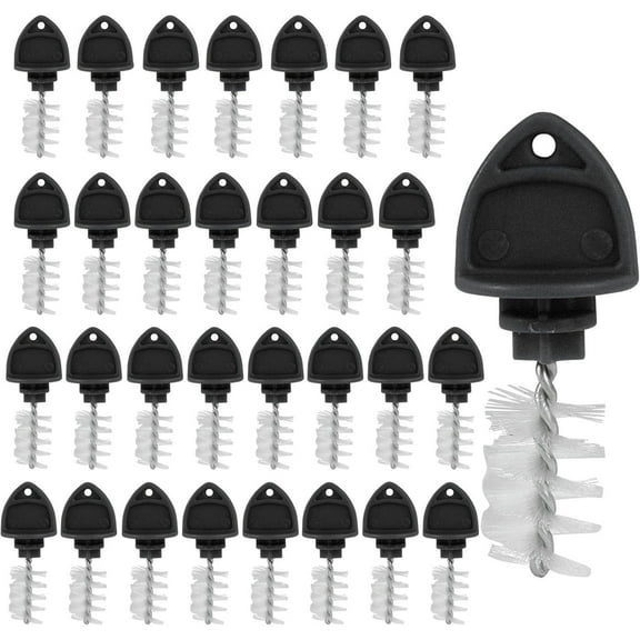 Draft Tap Plug 30Pcs Keg Faucet Tap Plug Brush Draft Rubber Tap Soother Covers Faucet Tap Cleaning Plug,Rotating Cleaning Brush With Ergonomic Handle Effective Stain Remover(Black)