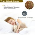 thumbnail image 3 of Shenbbrba 12 inch Luminous Wooden Round Silent Non-Ticking Quartz Wall Clocks, Large Numbers and Hands, Easy to Read Both Day and Night, 3 of 7