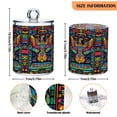 thumbnail image 5 of Yayeee 2 Pack Qtip Holder Bathroom Cotton Swab Canister with Lid Clear Dispenser Set, Abstract Eagle, 5 of 6