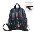 thumbnail image 5 of FORMRS School Backpack with Front Zippered Pocket 12" Student Travel Daypack, Red and Blue Fireworks Pattern, 5 of 6