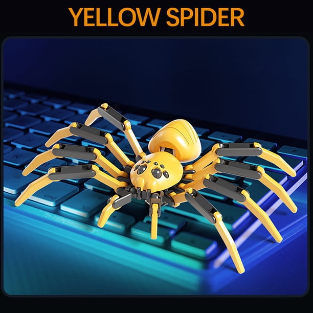 Modelo de araña articulada móvil tridimensional para niños Fiudx juguete de broma de simulación DIY