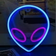 thumbnail image 2 of Coloody Alien Neon Lights for Wall Decor Battery/USB Operated Decorative Led Neon Signs-Blue Pink Alien, 2 of 5