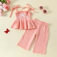 thumbnail image 2 of GXWEA 9 Month Baby Girl Clothes Toddler Girl Clothing Baby Girl Clothes Set Little Girl Ruffle Top Pants Baby Girl Outfit, 2 of 5