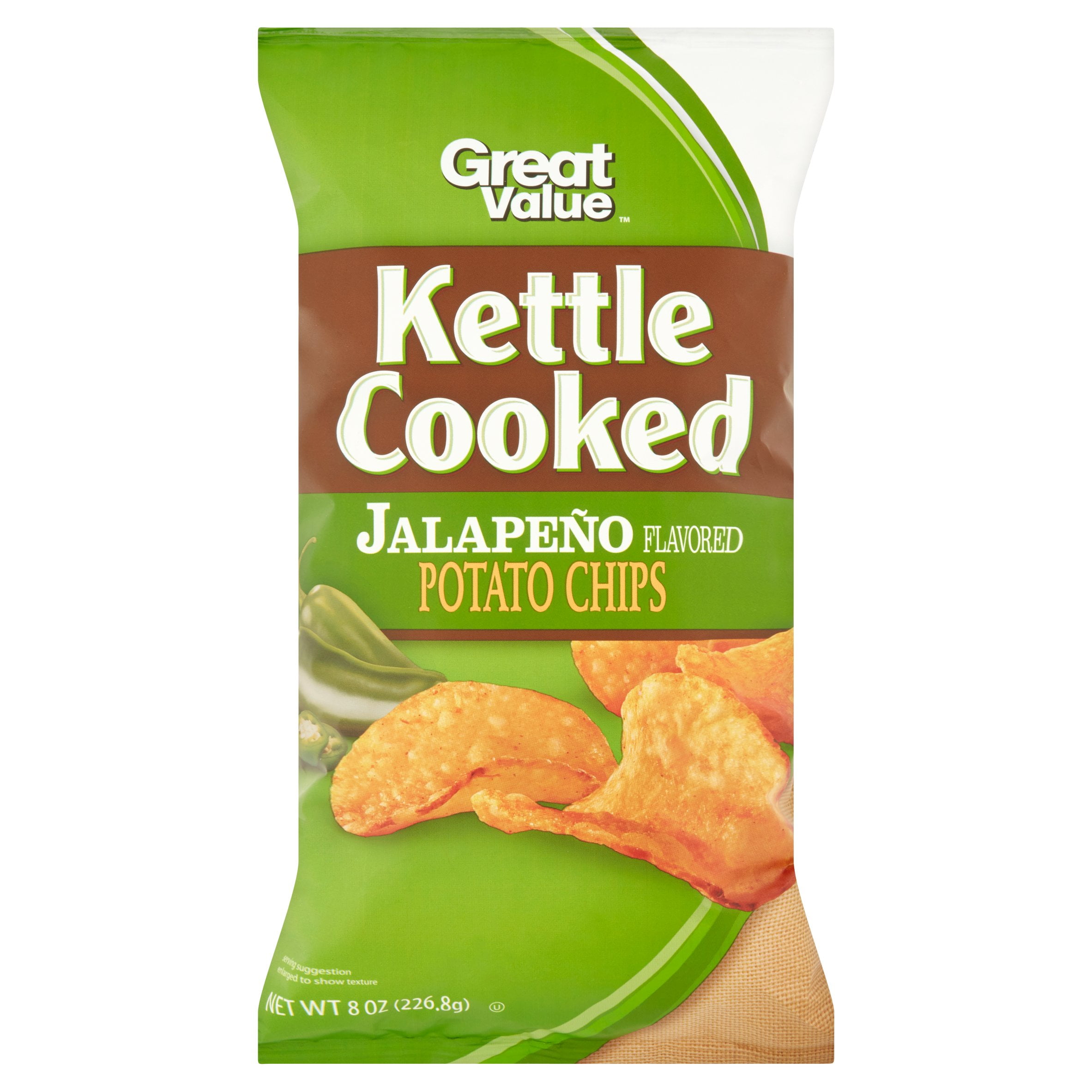 Great Value Kettle Cooked Jalapeño Flavored Potato Chips, 8 oz by Wal-Mart Stores, Inc.