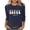 Navy, variant on Pxxlle Cute Easter Shirts for Women Funny Rabbit Bunny Graphic Tees Casual 3/4 Sleeve Holiday T Shirts Loose Fit Round Neck Gift Tshirts for Women S