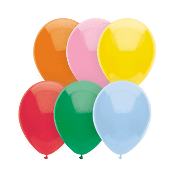 Way to Celebrate Latex Balloons 7" Assorted Color, 30 Count Bag
