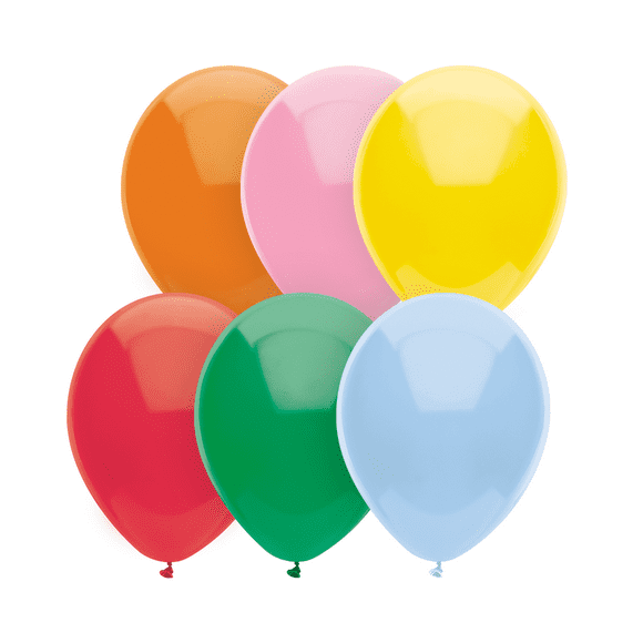 Way to Celebrate All Occasion 9" Latex Balloons in Assorted Colors, 25 Count Bag, For All Ages
