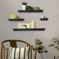 thumbnail image 6 of Melannco Floating Wall Shelves Set of 4 Black, 6 of 9