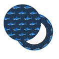 thumbnail image 2 of Balery Cute Shark Fundas de asiento para taburete de bar redondo de tela de terciopelo ajustables que protegen de arañazos y manchas para sillas de 14 a 17 pulgadas.-14 inch, 2 of 7