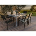thumbnail image 3 of Kozyard Coolmen Outdoor Square Wrought Iron 6-Person Dining Table ( Black ), 3 of 5