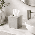 thumbnail image 6 of RVKXHD Square Tissue Box Cover Tissue Box Holder Napkin Holder Tissue Decorative Holder For Bathroom Bedroom Office Dresser Nightstand Desk Tabletop 5"X 5" X 5"-Stainless Steel Brushed Nickel, 6 of 7