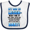thumbnail image 3 of Inktastic Legendary Dad Boys or Girls Baby Bib, 3 of 4