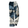thumbnail image 6 of WTOBBY Women's Casual Fashion Christmas Printed Flannel Pajama Pants, Festive Holiday Sleepwear with Soft Fabric, Merry Christmas Design for Cozy Home Use,Royal Blue M, 6 of 6