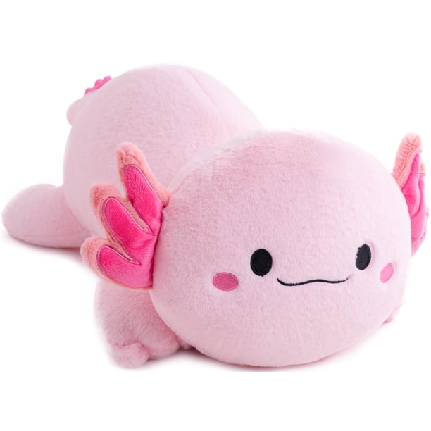 Juguete de peluche con peso de Axolotl Gudisi, 60 cm, rosa y 2,5 kg