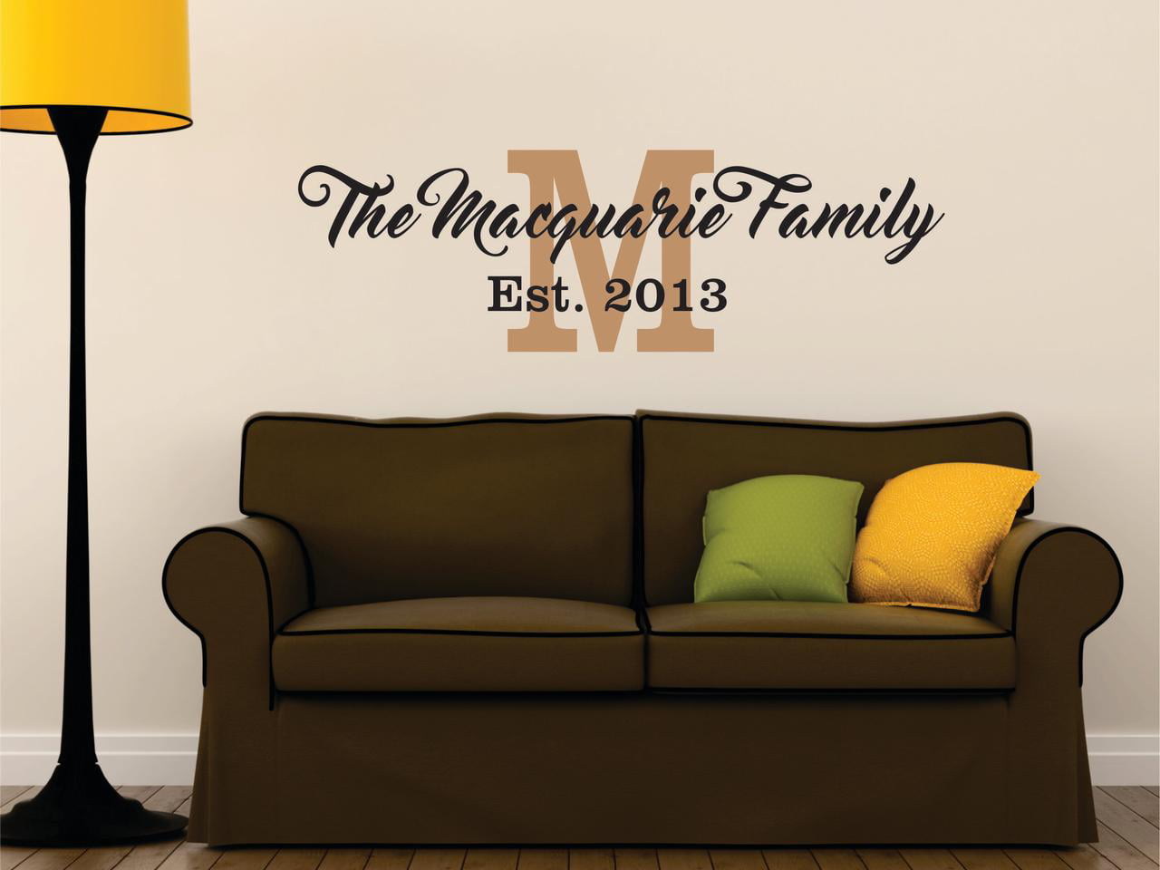 FAMILY NAME EST PERSONALIZED Wall Art Decal Quote Words Lettering Decor  DIY 