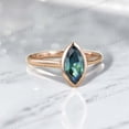 thumbnail image 2 of KANISHKAGEMS&JEWELS 2 Ct 9x7mm / Marquise Cut Emerald Promise Ring Rose Gold Bezel Set Ring Solitaire Statement Women Jewelry Anniversary Gift Ring, 2 of 3