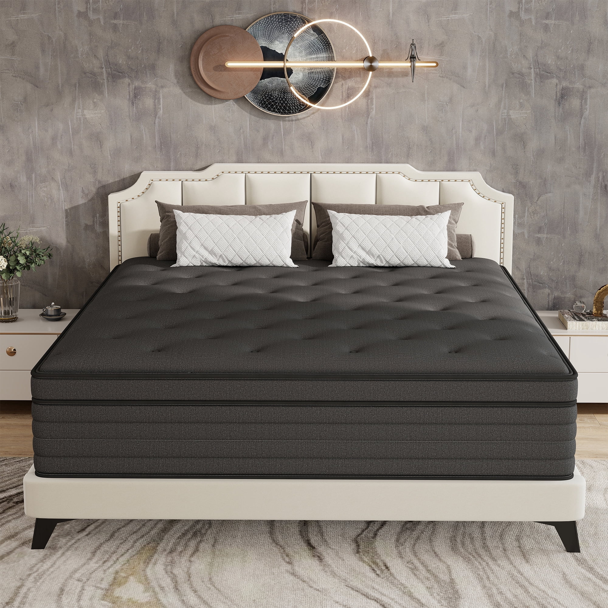 Mulinature 12 inch Full Mattress,Hybrid Mattresses Medium Firm in a Box
