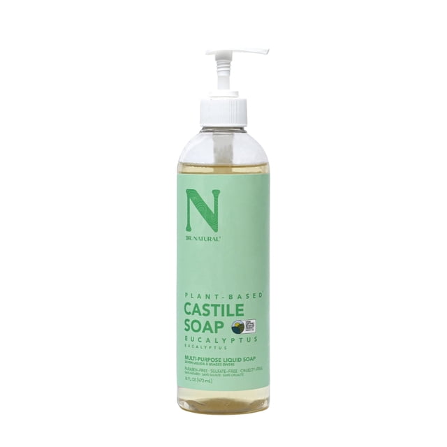 Jabón Puro de Castilla Dr. Natural Multiusos 473 ml Eucalipto 100% Natural Hipoalergénico