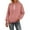 Pink, variant on Breezora Contemporary Women Quarter Zip Hoodie Pullover Soft Casual Streetwear Style Lightweight Comfortable Top with Front Pockets L Size Blackish Green