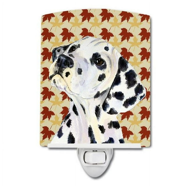 Carolines Treasures SS4364CNL Dalmatian Fall Leaves Portrait Ceramic Night Light