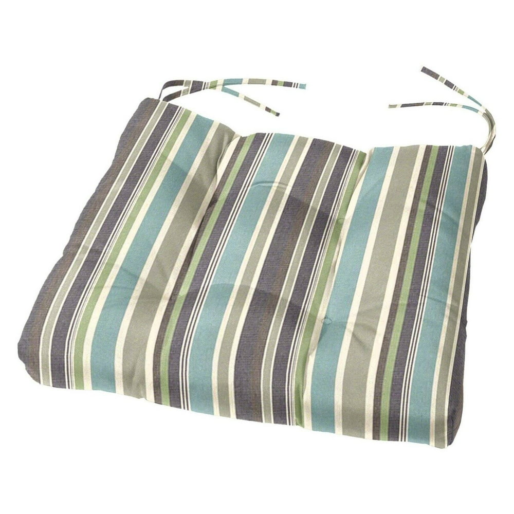 Cushion Source 19 x 18 in. Striped Tufted Sunbrella Chair Cushion