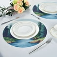 thumbnail image 6 of 15.4inch Round Placemats, DIY Printing Design, Suitable for Kitchen, Table Party Decoration Beautiful River, 6 of 7