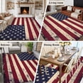 thumbnail image 5 of Vintage American Flag Area Rug 5x7 FT, Non Slip Bedroom Throw Carpet, Retro Rustic USA Flag Washable Soft Floor Carpet Non-Shedding Rug for Dining Room Bedside Classroom Desk, 5 of 9