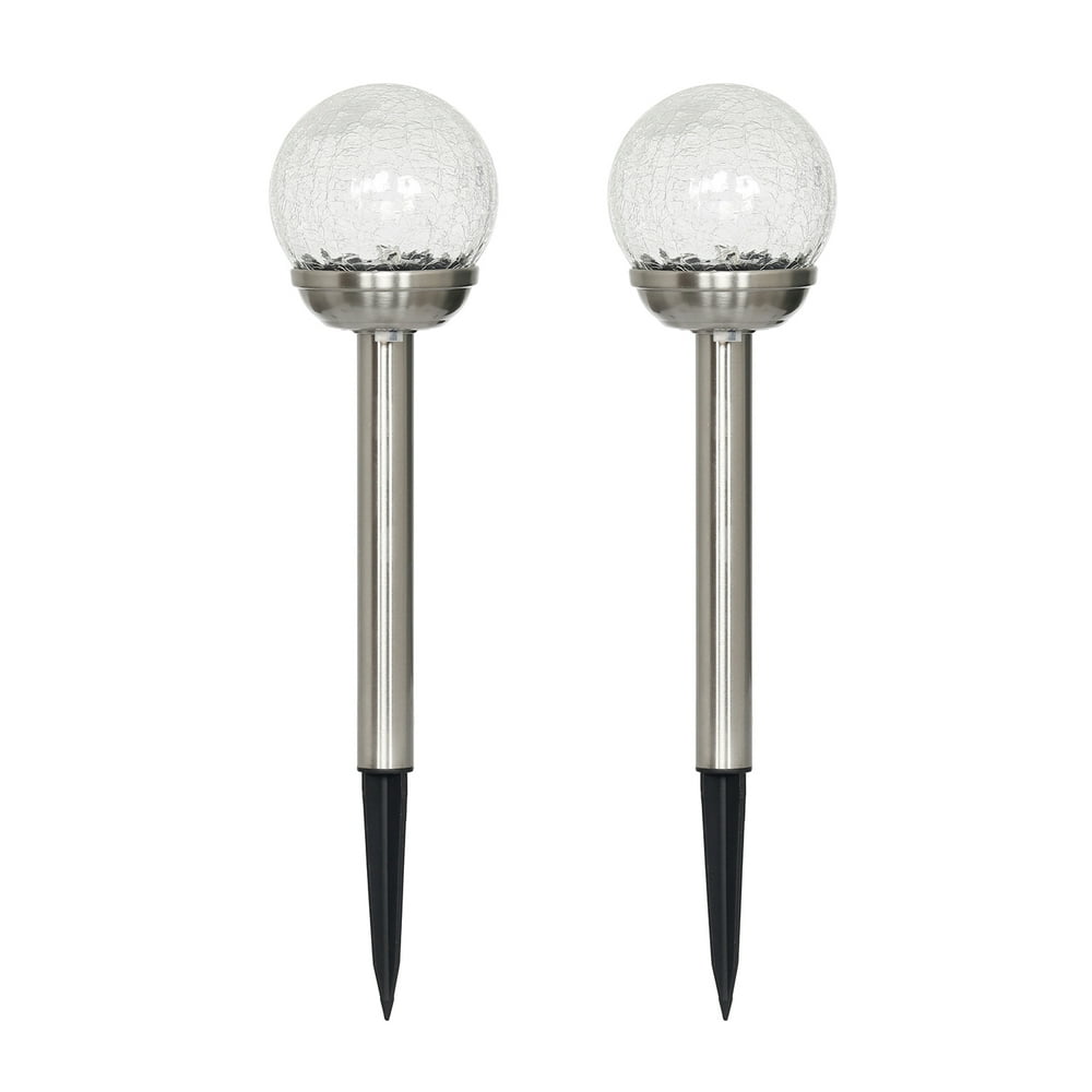 Westinghouse Solar Crackle Globe Path Light - 2 Pack - Walmart.com