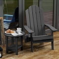 thumbnail image 3 of ZEKOO Round Plastic Adirondack Tables Outdoor Side Table Black, 3 of 7