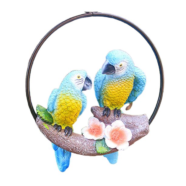 Decoraciones Estatua de loro Coleccionistas de pájaros de estatuillas de animales de hierro para decoración del hogar