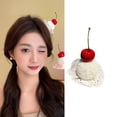 thumbnail image 2 of Plush Creamy Fruit Cake Hair Clip For Women Girls Soft Polyester Alloy Hair Accessory For School Party Daily Use, 2 of 8