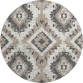 thumbnail image 2 of Addison Rugs Mayfield Premium Machine Washable Transitional Aztec Taupe Round Rug, 8' x 8', 2 of 6