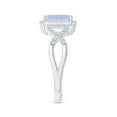 thumbnail image 3 of ANGARA Natural 1.5 ct Tanzanite Criss Cross Ring with Diamond Halo in 14K White Gold for Women (Size-8x6mm) | December Birthstone, Anniversary, Jewelry Gift for Women | Natural Tanzanite Ring, 3 of 10