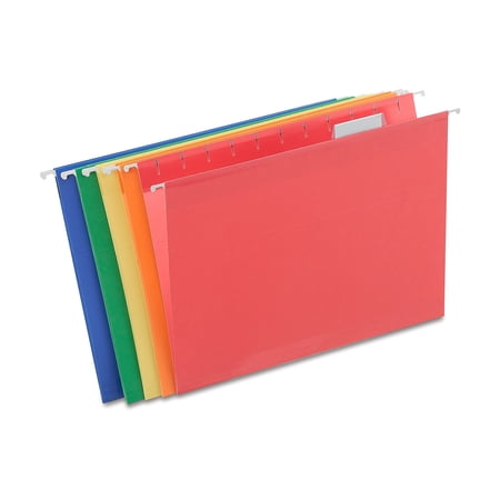 Staples Reinforced Hanging File Folders 5-Tab Letter Size Asst. Colors 25/BX 813110