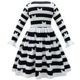 thumbnail image 2 of Girls Long Sleeve Stripe Dress Halloween Costume, 2 of 7