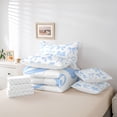 thumbnail image 6 of meiyoeat Blue Lovely Bow 7 Pieces Full Size Bedding Sets For Girls,Dreamy Princess Bowknot Full Size Bed in a Bag For Kids,Reversible, 6 of 7