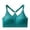01 Green, variant on Zip Front Sports Bra for Women Adjustable Strap Push Up High Impact Wireless Workout Yoga Bras