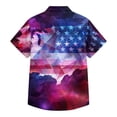 thumbnail image 4 of Hogleaql Mens Patriotic 4th Of July Shirts 4th Of July American Flag Graphic Short Sleeve Shirt Collared Button Trendy Summer Beach Casual Shirts for Men Deep Red 3XL, 4 of 6