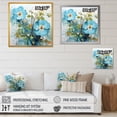 thumbnail image 4 of Designart "Morning Glory Awakening Blue Tones II" Floral Framed Wall Art Decor - Traditional Blue Morning Glory Hallway Framed Wall Art Decor, 4 of 6