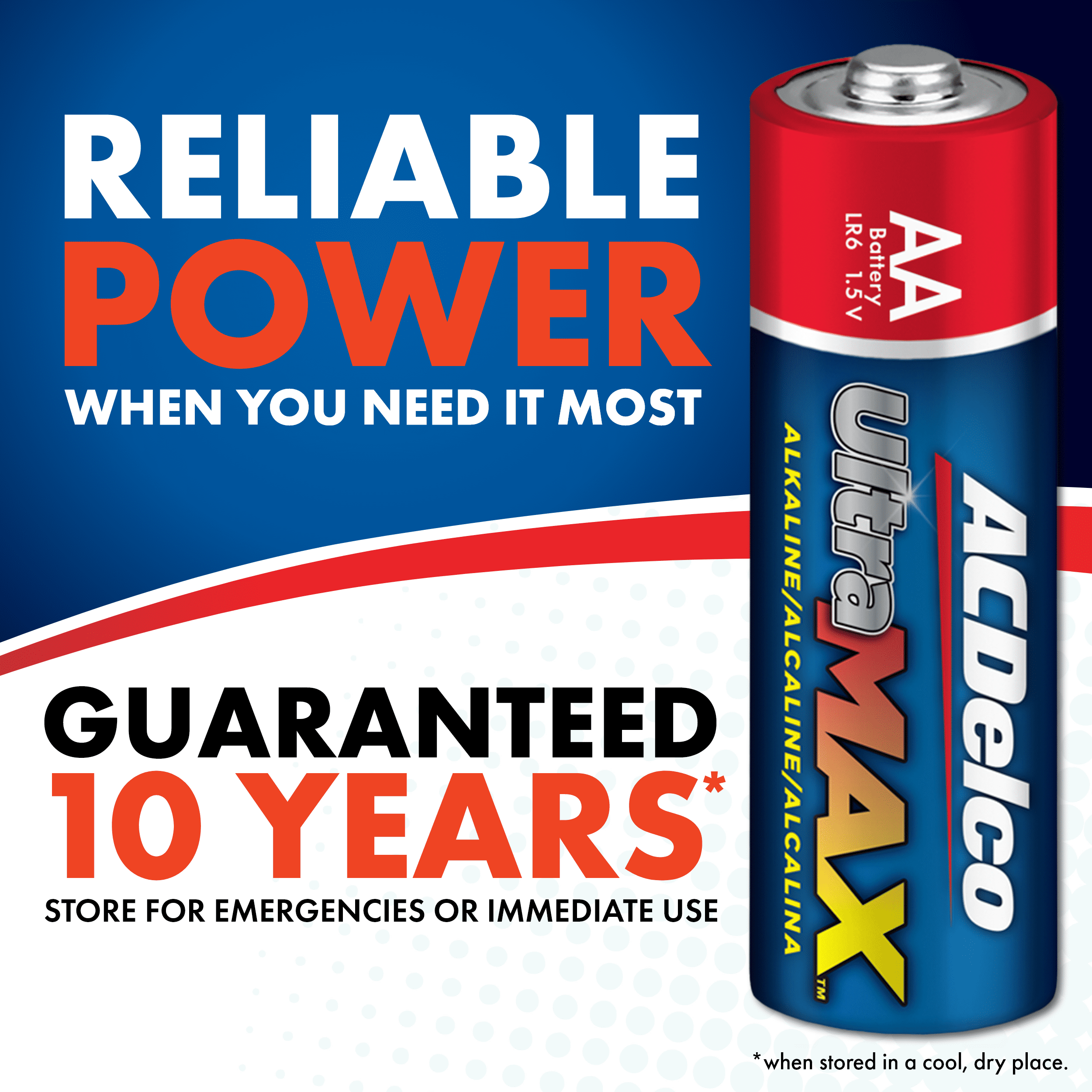 ACDelco AA Batteries UltraMAX Premium Alkaline Battery, 1.5-Volt, 20-Count, AC560