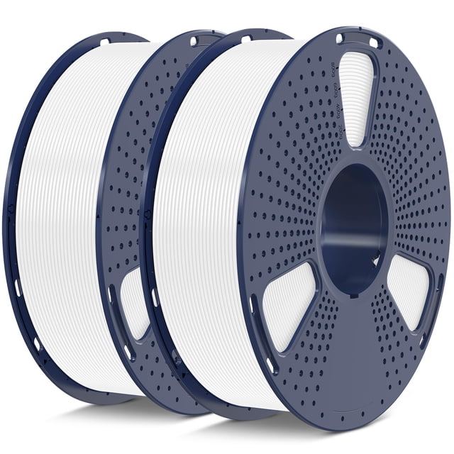 Filamento para impresora 3D SUNLU PLA de 1,75 mm, 2 kg (1 kg/bobina), blanco